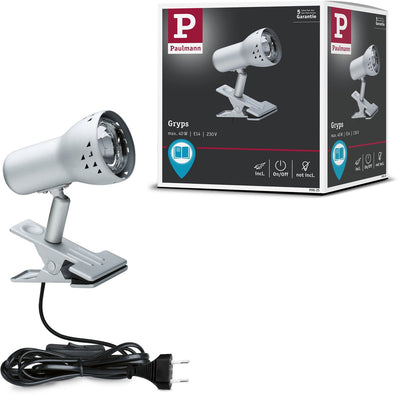 Paulmann Klemmspot Gryps Stahl gebürstet 230V E14