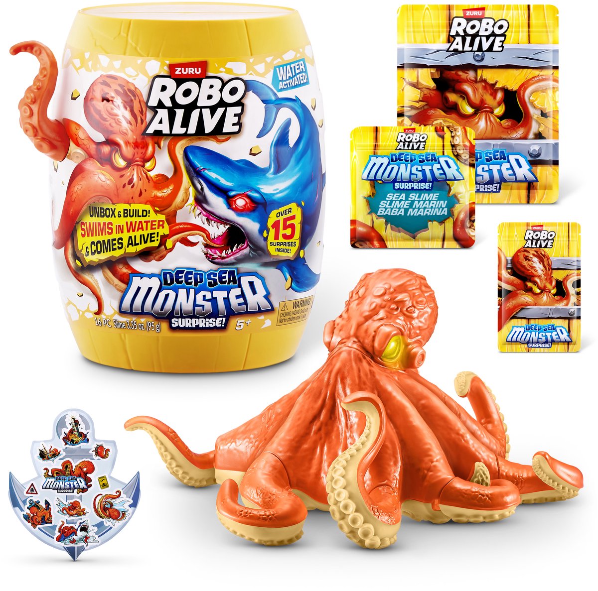 Robo Alive Tiefseemonster-Überraschung (Oktopus)