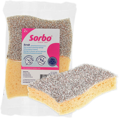 Kratzfreier Scheuerschwamm von Sorbo, 2 Stück – 11 x 7 x 4 cm