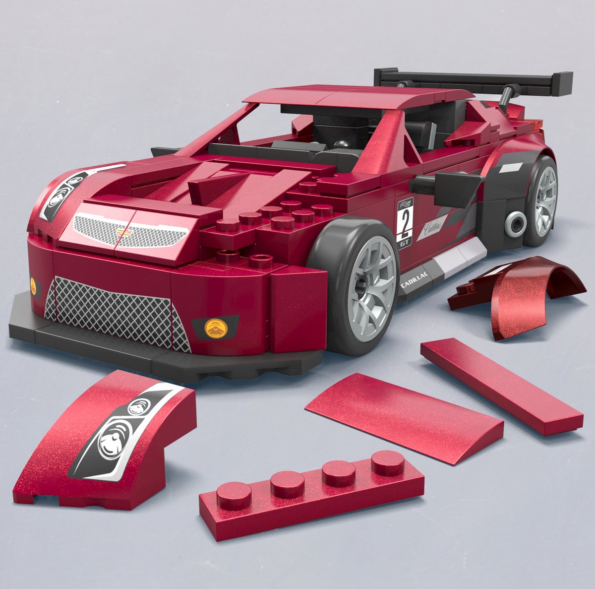 Mega-Vitrine Hot Wheels Cadillac ATS-VR – Konstruktionsspielzeug