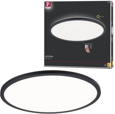 Paulmann LED Panel 3-Stufen-Dim Atria Shine Hintergrundbeleuchtung rund 420 mm 22W 2300lm 3000K Schwarz dimmbar