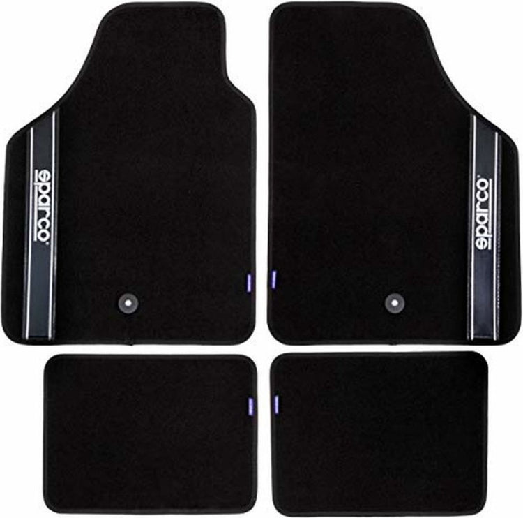 Sparco Automatten Universal 4er-Set - Stoff - Schwarz