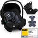 Lionelo Astrid i-Size-Autositz – ADAC 5-Sterne – 40–87 cm – RWF – Memory-Schaum – verstellbare Kopfstütze (7 cm) – Holmbergs-Gurte – kompatibel mit Kinderwagen mit Isofix-Basis – i-Size-Standard – lichtecht