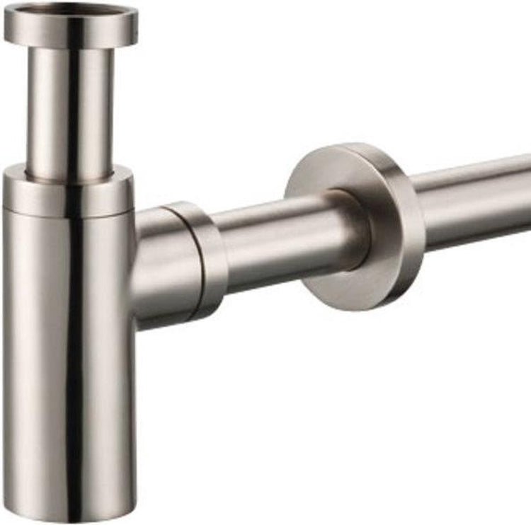 Plieger Design Tassensiphon rund 5 4 mit Wandrohr 30cm mit Edelstahlrosette