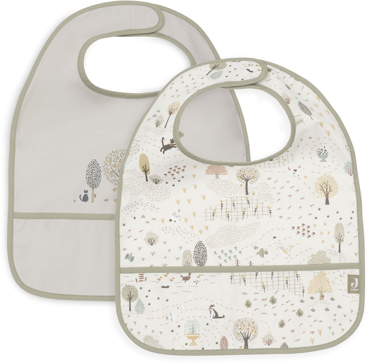 Jollein Lätzchen wasserdicht – 2 Stück – 30 cm – Tiny Park