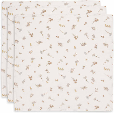 Jollein – hydrophiles Tuch klein 70 x 70 cm – Spucktücher – weiche Baumwolle – 3 Stück – Flussufer