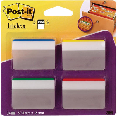 Post-it® Register stark – für Hängeregister – blau, grün, rot, gelb
