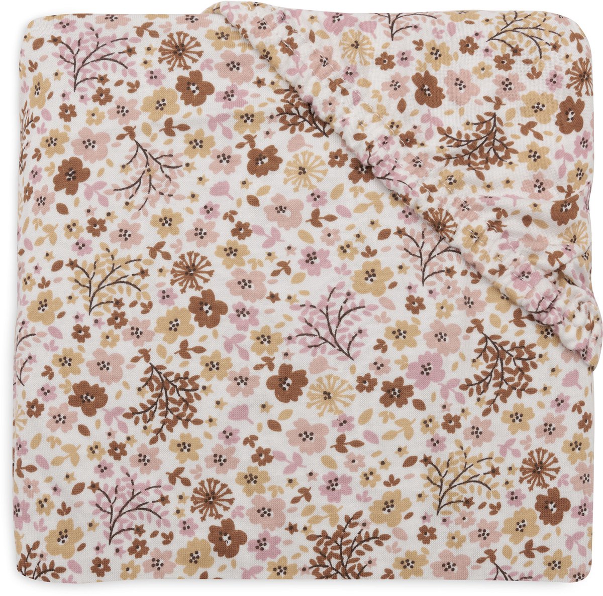 Jollein Spannbettlaken für Bett – 70 75 x 140 150 cm – Jersey – Blumenfeen