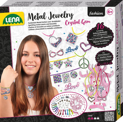 Lena Schmuckset Mädchen 24 x 23,5 cm Stahl Kunstleder Karton
