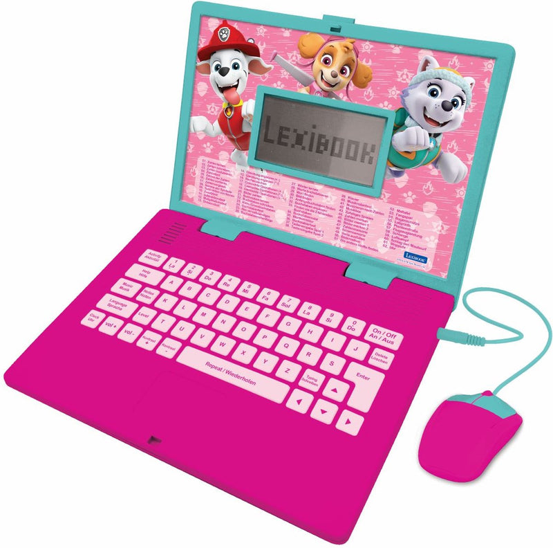 Lexibook Paw Patrol Girls zweisprachiger Lern-Laptop mit 124 Aktivitäten (und den)