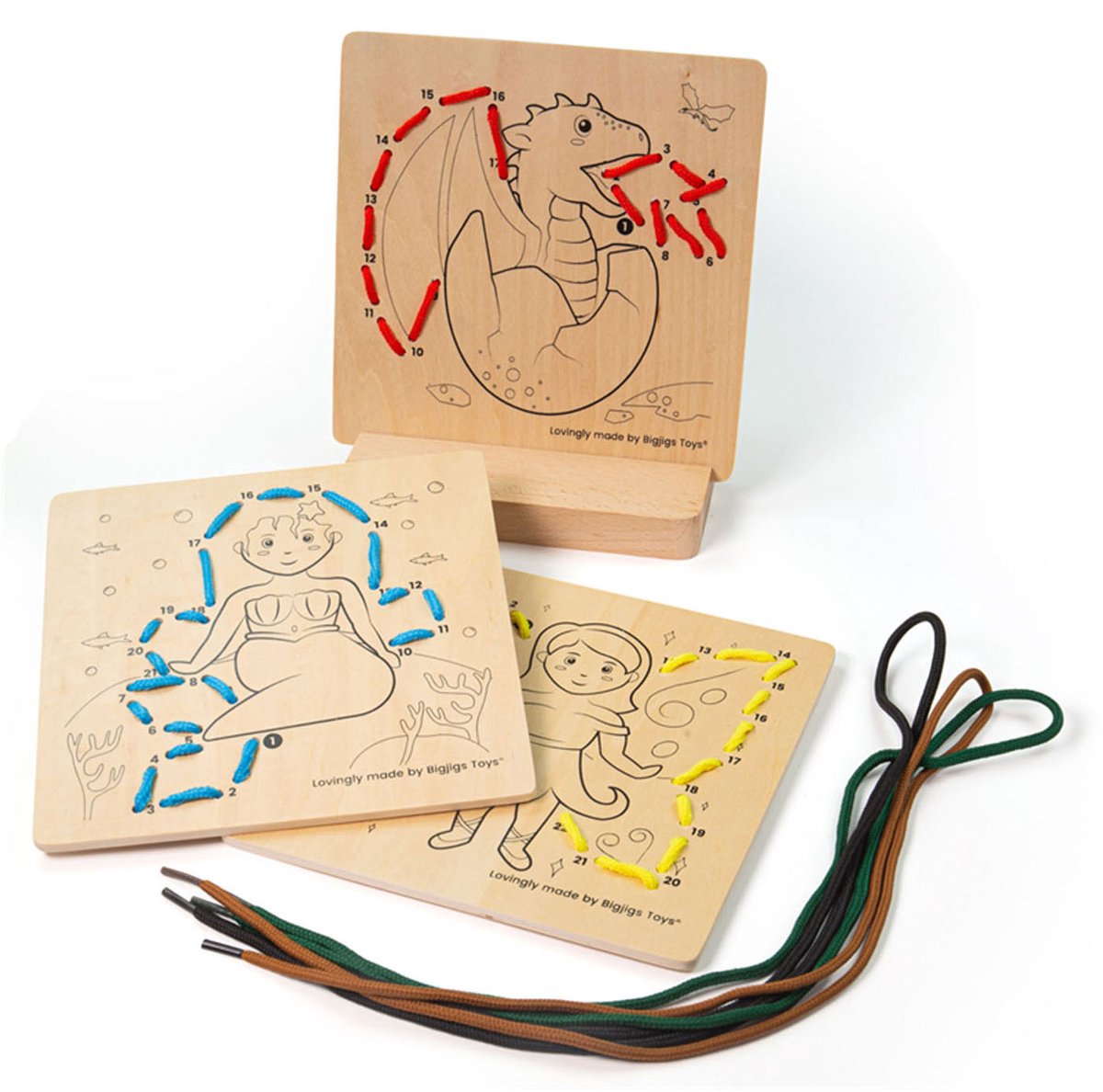 Bigjigs Holzrätsel auf Zahlenmärchenwelt, 8dlg.