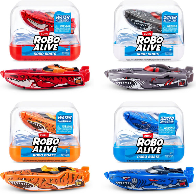 Robo Alive Robo Boats – wasseraktiviertes Boot – Outdoor-Spielzeug – 1 Exemplar – Bootsrennen