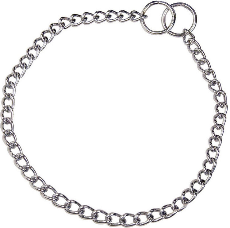 Hs Sprenger Hundehalsband Silber 2,5 mm links gedreht (50 cm)