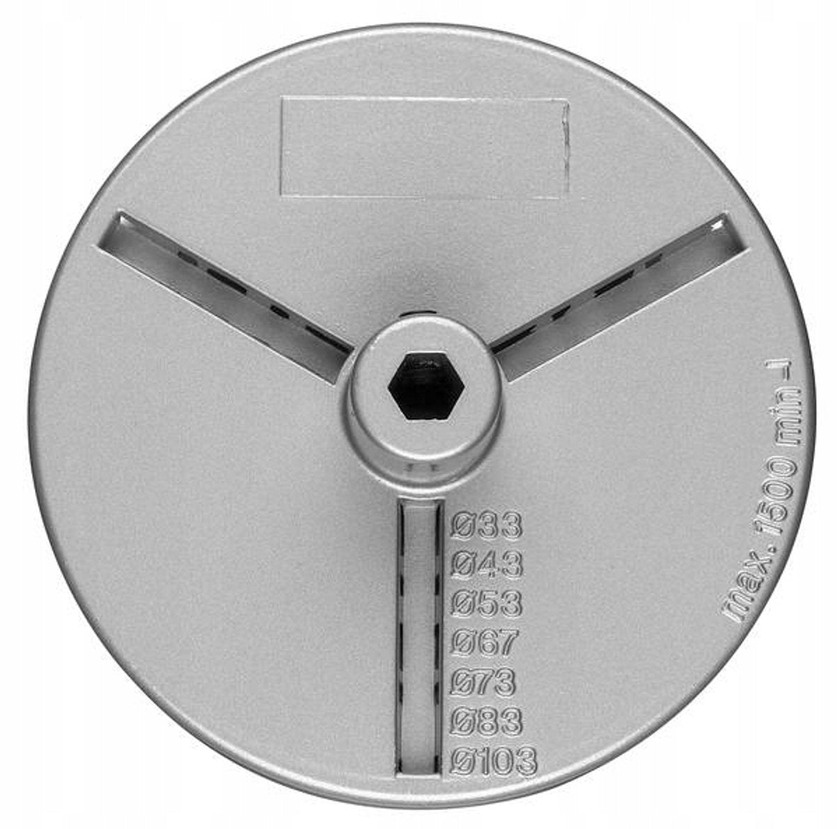 Bosch-Auflageflansche für Lochsägen mit Wolframcarbid-Beschichtung – HM-Körnung 73 – 103 mm (1)
