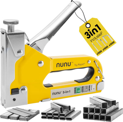 Rapid Nunu 3-in-1-Handnagler – Set mit 3.000 Heftklammern und Marken