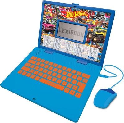 Lexibook Hot Wheels zweisprachiger Lern-Laptop – 124 Aktivitäten auf Englisch und Französisch