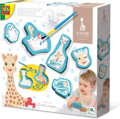 SES Sophie La Girafe Farben mit Wasser im Bad