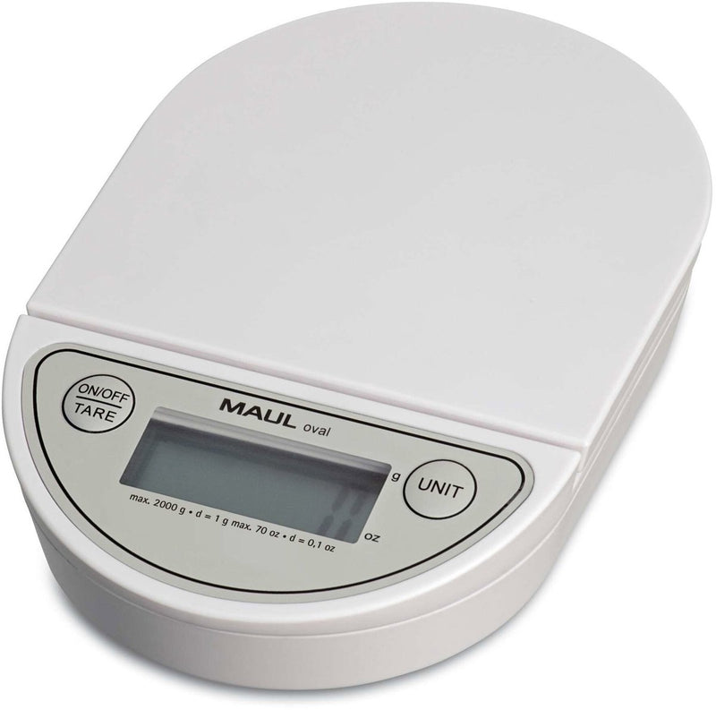 Briefwaage oval bis 2 kg weiß