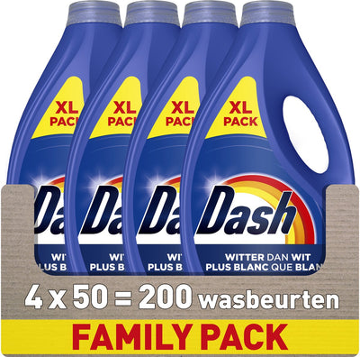 Dash Flüssigwaschmittel – weißer als weiß – 4 x 50 Wäschen