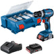 Bosch Professional GSB 18V-45 Akku-Schlagbohrschrauber – 2x GBA 18V 2,0 Ah – Ladegerät Gal 18V-20 – 82 Zubehörteile