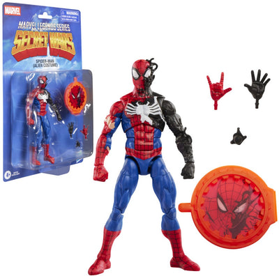 Marvel Legends Series Secret Wars Spider-Man (Alien-Kostüm), Comic-Sammelfigur, 15,2 cm (6 Zoll) große Actionfigur