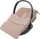 Jollein Fußsack für Autositz-Kinderwagen – Basic-Strick – Baumwolle – 42 x 82 cm – Wildrosa