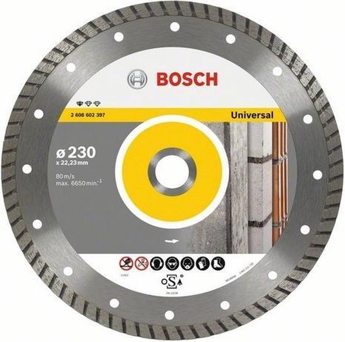 Bosch - Diamanttrennscheibe Standard für Universal Turbo 115 x 22,23 x 2 x 10 mm