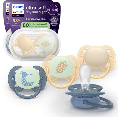 Philips Avent Ultra Soft Nighttime – 6 bis 18 Monate – im Dunkeln leuchtender Schnuller – 4er-Pack – SCF094 10