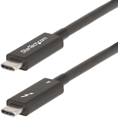 Startechcom startech.com 6 Fuß (2 m) aktives Thunderbolt 4-Kabel, 40 Gbit/s, 100 W PD, 4K8K, Intel-zertifiziert, kompatibel mit Thunderbolt 3USB 3.2DisplayPort (A40G2MB-TB4-Kabel) – USB-Kabel