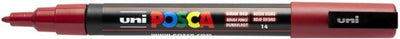 Uni Posca PC3M Lackmarker dunkelrot – runde Spitze bis 1,3 mm