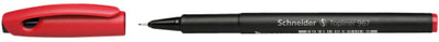 Schneider Schreibgeräte Schneider Fineliner – Topliner 967 – Strichstärke 0,4 mm – rot – Karton mit 10 Stück – S-9672