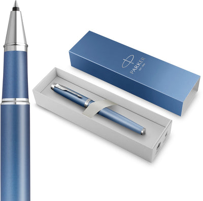 Parker, ich schreibe Rituals Tintenroller | beruhigendes blaues Finish mit Farbverlauf und Chromdetails | feine Feder | schwarze Tinte | Geschenkverpackung