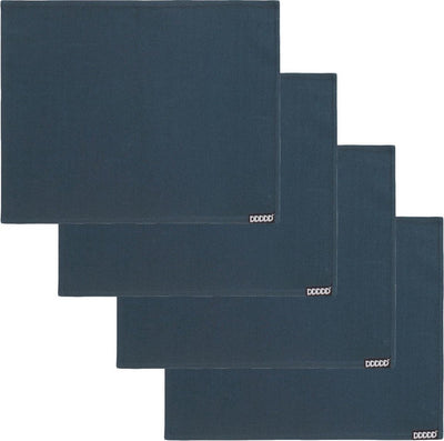 Ddddd – Kit – 4x Tischset – Set mit 4 Stück – Luxus-Tischtextilien – 35 x 45 cm – blau