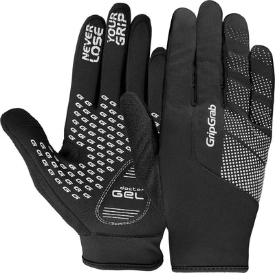 Gripgrab - Ride windproof Frühling Herbst Fahrradhandschuhe Langfinger Thermo winddicht - Schwarz - Unisex - Größe M