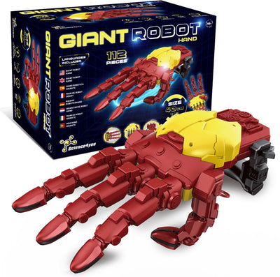 Science 4 you science4you Riesen-Cyborg-Hand – Experimentierkasten – technischer Robotik-Baukasten – Roboterhand – 112 Teile für kreativen Spaß