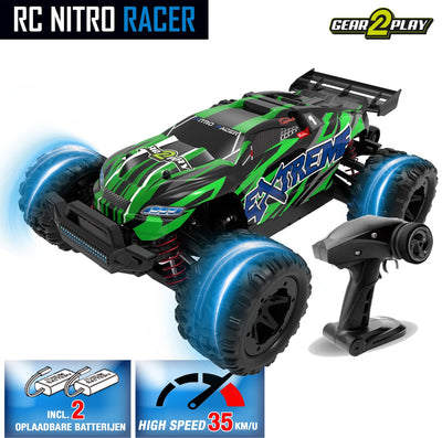 Gear2play RC Nitro Racer superschnelles fahrbares Auto – 1:18