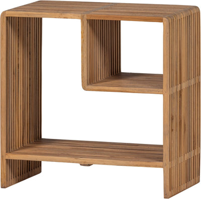 Woood Jasmin Beistelltisch aus recyceltem Teakholz – natürlich – 55 x 55 x 30