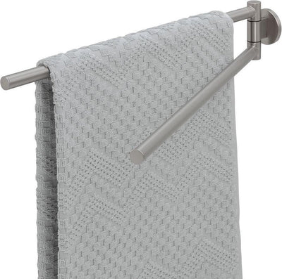 Tiger Noon - Handtuchhalter 2-armig - Edelstahl - gebürsteter Edelstahl