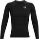 Under Armour UA HG Armour Comp LS-BLK Herren-Sportshirt – Schwarz – Weiß