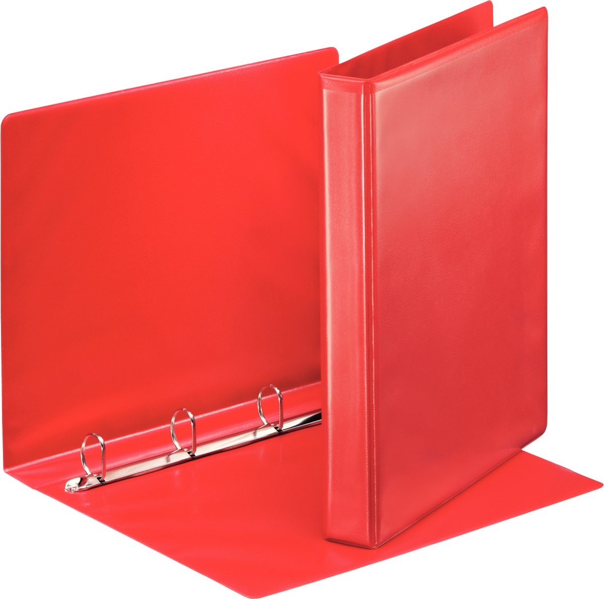 Esselte Essentials Panorama-Ringbinder A4 – 4-Ring – Rückenbreite 44 mm – Rot