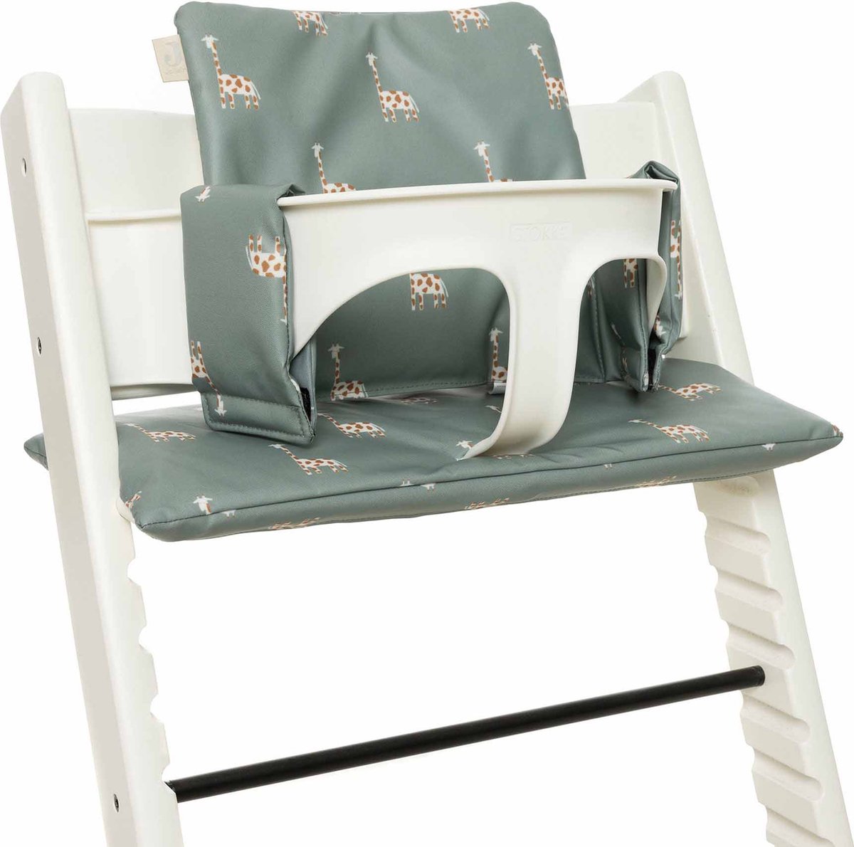 Mitwachsender Stuhlverkleinerer von Jollein – Jungle Jambo Giraffe – für Hochstuhl – beschichtetes Polyester