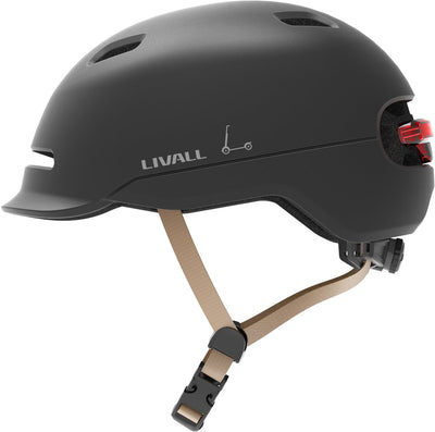 Livall C20 Neo Black L Größe Typ-C Smart-Fahrradhelm mit LED-Beleuchtung und Visier, CPSC-zertifiziert, Fahrradhelm mit Sturzerkennung für Erwachsene (Männer und Frauen), geeignet für den Stadtverkehr, E-Bikes, Roller und Skateboards.