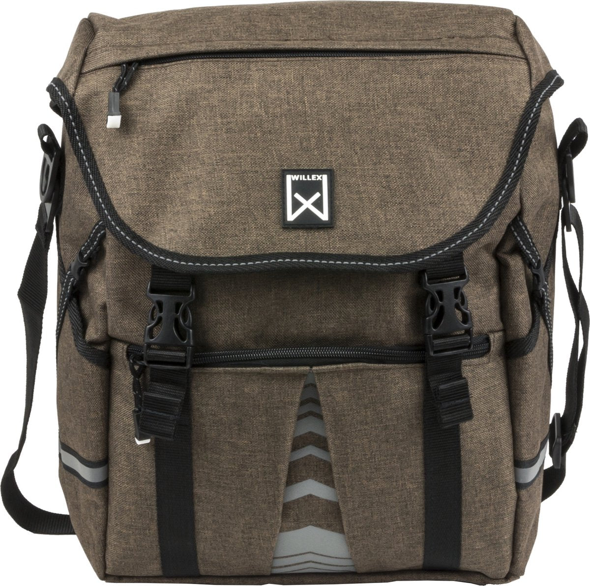 Willex Packtasche 1200 – einzelne Fahrradtasche – 14 Liter – braun