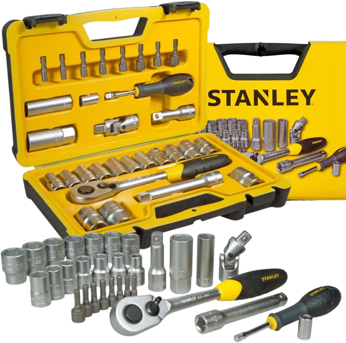 Stanley Steckschlüsselsatz 1 2 30-teilig (Chrom satiniert) (m)