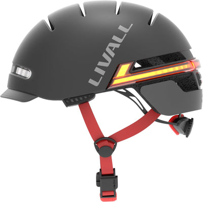 Livall BH51M NSO II Schwarz L Größe Smarter Bluetooth-Fahrradhelm mit Lautsprechern und integriertem Mikrofon, CE- und CPSC-zertifiziert, Fahrradhelm mit intelligenten Blinkern und Sturzerkennung, Fahrradhelm mit Visier für Erwachsene (Männer und Frauen)