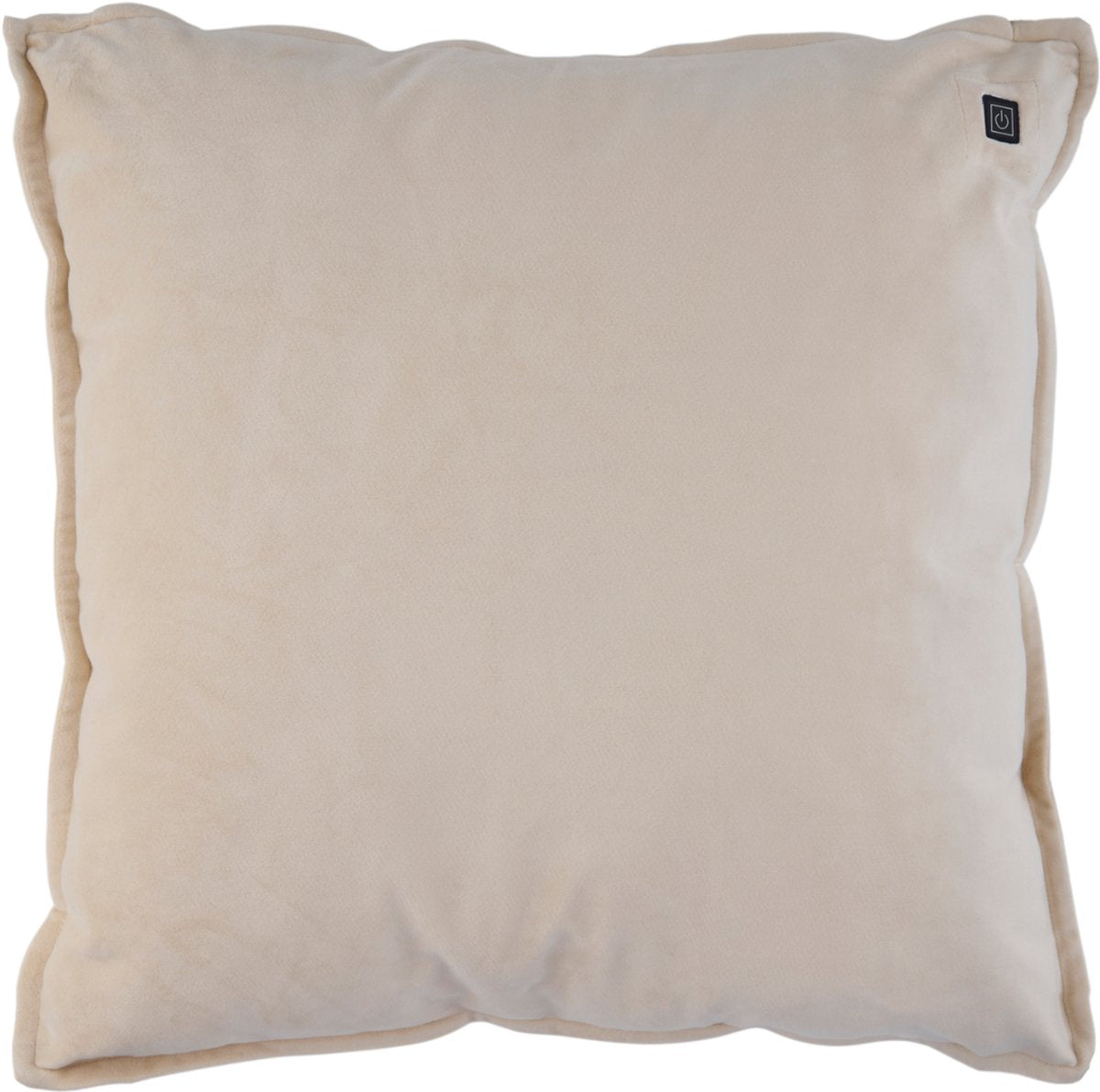Alpina Heizkissen wiederaufladbar mit Powerbank – elektrisches Heizkissen mit 3 Heizstufen – Heizkissen mit Fleecebezug – 45 x 45 cm – Beige