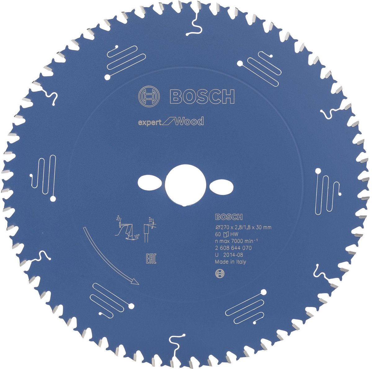 Bosch Kreissägeblatt Experte für Holz 210x30x2,8 1,8x30 t