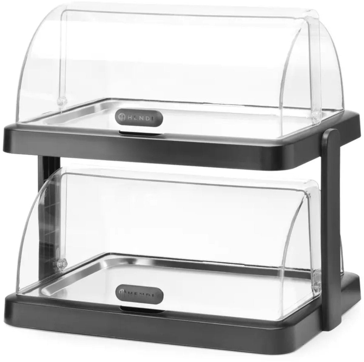 Hendi Rolltop-Präsentation gekühlt – 2 Ebenen – Edelstahl – 440 x 320 x 440 mm