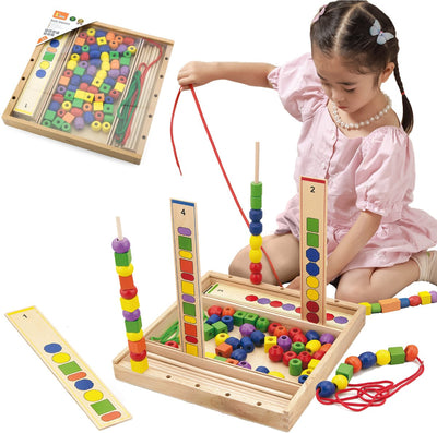 Viga Perlenspiel, H: 4 cm, L: 33 cm, B: 33 cm, 94 Teile 1 Box