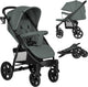 Lionelo Buggy Annet Plus – leicht faltbar – große solide Räder mit Federung – inklusive Fußsack, Moskitonetz-Getränkehalter – verstellbare Rückenlehne, Fußstütze – Kinderwagen ab der Geburt bis 22 kg – Kinderwagen